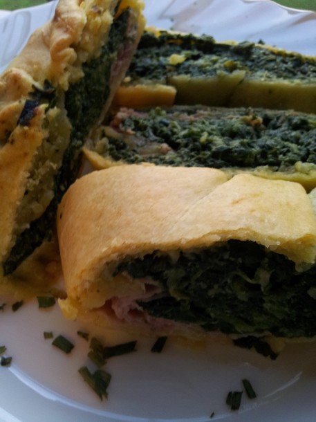 rotolo spinaci ricotta e prosciutto