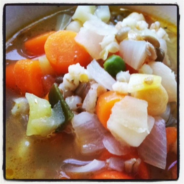 zuppa di cereali e verdure