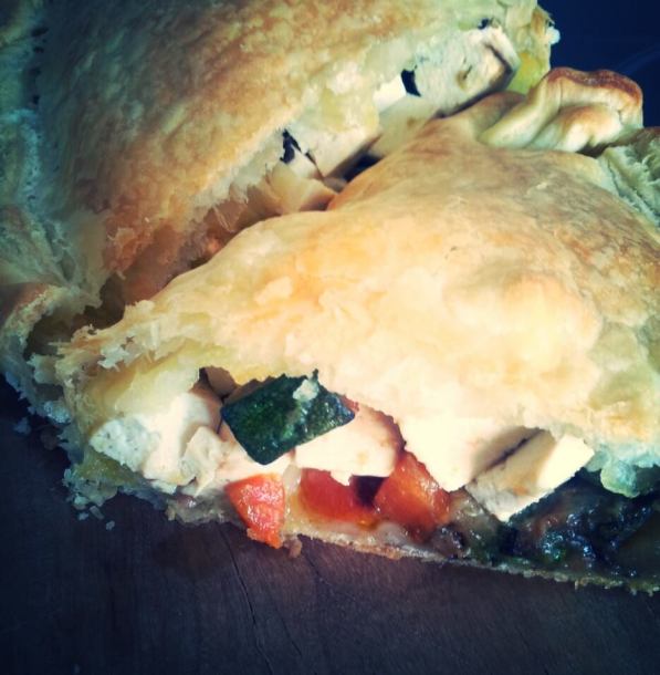 Calzone bianco con tofu e radicchio