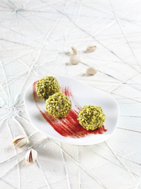 Thanksgiving - Praline di tacchino con granella di pistacchi americani